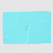 elektrisches Blau - addieren Sie Monogramm Golfhandtuch (Horizontal)