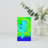 Elektrisches Blau - Visitenkarte (Stehend Vorderseite)