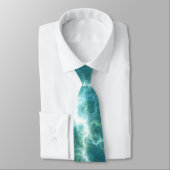 Elektrisches blaues Fraktal: Krawatte (Gebunden)