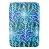 Elektrisches blaues leuchtendes Fraktal Wiederholu Badematte (Vorderseite Vertikal)