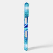 Elektrisches blaues leuchtendes Fraktal Wiederholu Case-Mate iPhone Hülle (Rückseite / Rechts)