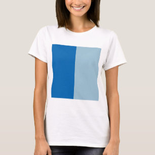 Elektrisches Blaues Limonade und Aquamarin Duo-Ton T-Shirt