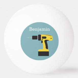 Elektrisches Bohrgerät mit dem individuellen Name Tischtennisball