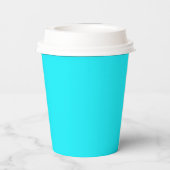 Elektrisches Cyan Pappbecher (Rückseite)