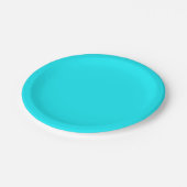 Elektrisches Cyan Pappteller (Schrägansicht)