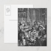 Elektrisches Experiment an einem Mann Postkarte (Vorne/Hinten)