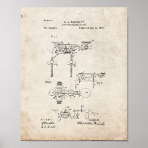 Elektrisches Fernschreiber-Schlüssel-Patent - Poster