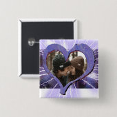 Elektrisches Foto für Lila Herzklopfe Button (Vorne & Hinten)