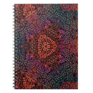 Elektrisches Fraktal-Kaleidoskop abstraktes Design Notizblock