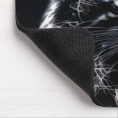 Elektrisches Fraktal Schwarze Katzenmauspad Mousepad (Ecke)