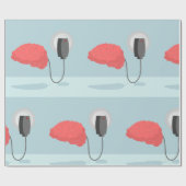 Elektrisches Gehirn Geschenkpapier (Flach)