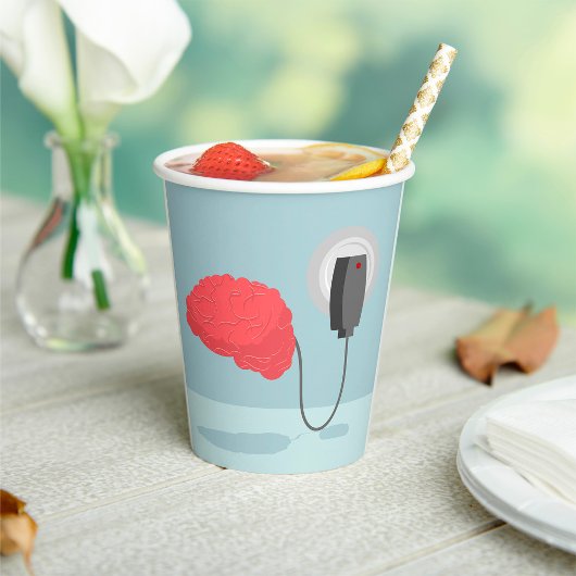 Elektrisches Gehirn Pappbecher