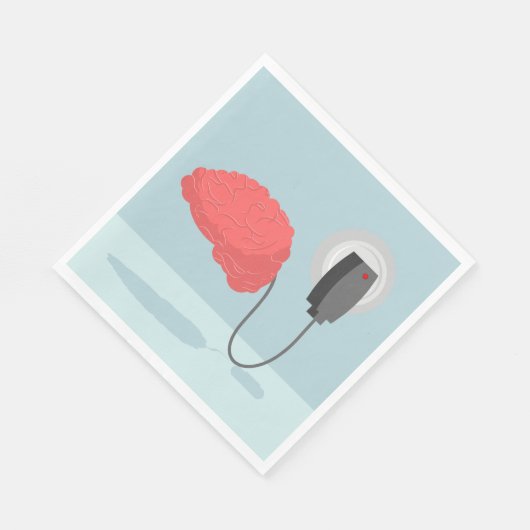 Elektrisches Gehirn Serviette (Ecke)