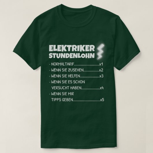 Elektrisches Geschenk für Elektroingenieur T-Shirt (Design vorne)
