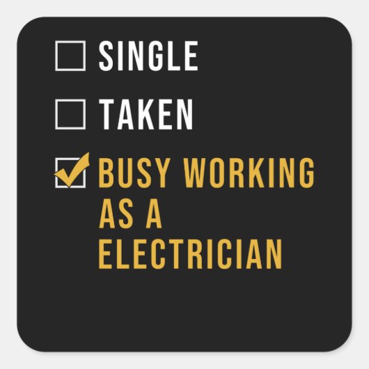 Elektrisches Geschenk Quadratischer Aufkleber (Vorderseite)