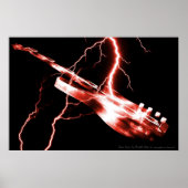 ELEKTRISCHES GITAR rot Poster (Vorne)
