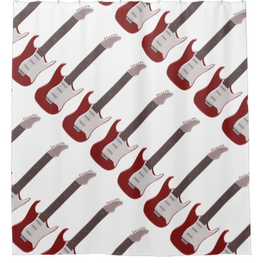Elektrisches Gitarrendesign Duschvorhang (Vorderseite)