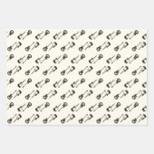 Elektrisches Gitarrenmusikinstrument Thema Geschenkpapier Set (Vorderseite)