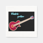 Elektrisches Gitarrenpapier Napkins Serviette (Vorderseite)