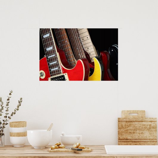 Elektrisches Gitarrenposter Poster (Küche)