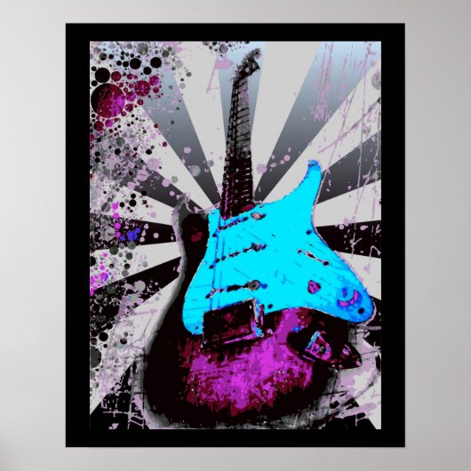 Elektrisches Gitarrenposter Poster (Vorne)