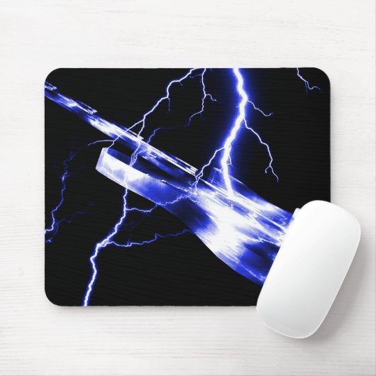 ELEKTRISCHES GUITAR blau Mousepad (Mit Mouse)