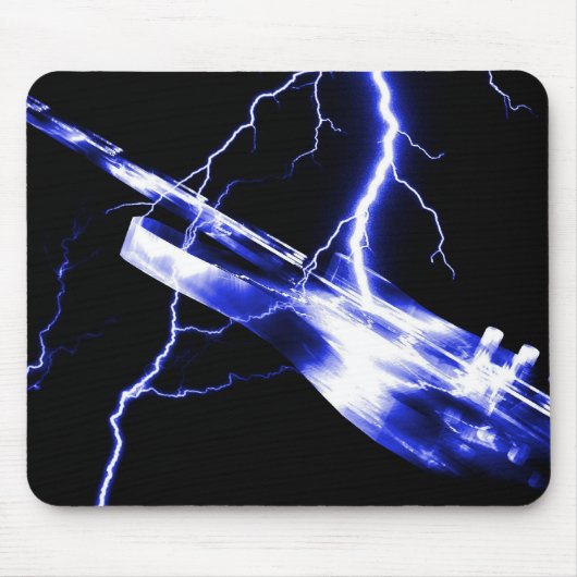 ELEKTRISCHES GUITAR blau Mousepad (Vorne)