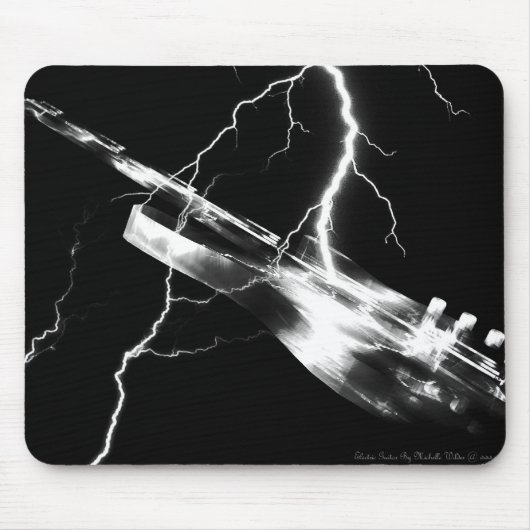 ELEKTRISCHES GUITAR weiß Mousepad (Vorne)
