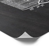 Elektrisches Haarfahne-Patent Poster (Ecke)