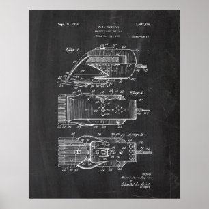 Elektrisches Haarfahne-Patent Poster