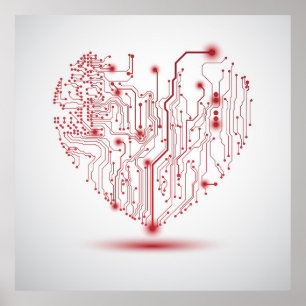 Elektrisches Herz-Plakat Poster