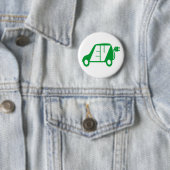 Elektrisches Ikonen-Logo des Fahrzeug-Grün-EV - Button (Beispiel)