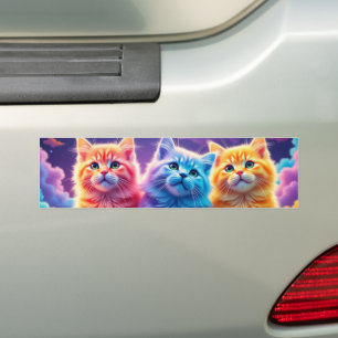 Elektrisches Kitten-Trio-Porträt Autoaufkleber