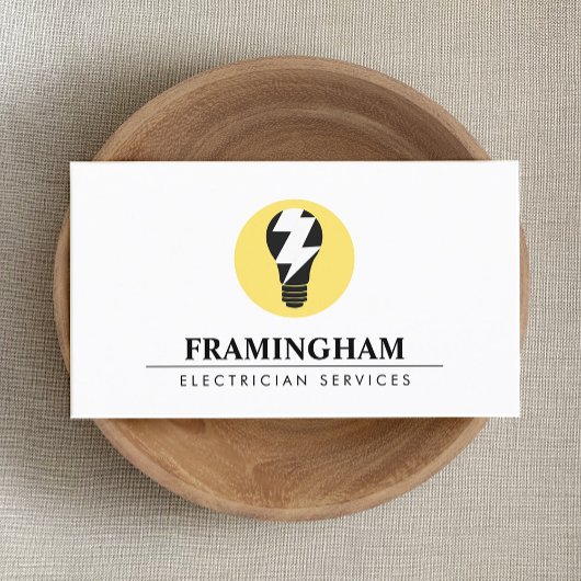 Elektrisches Leuchtmittel-Logo Visitenkarte