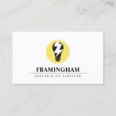 Elektrisches Leuchtmittel-Logo Visitenkarte (Vorderseite)