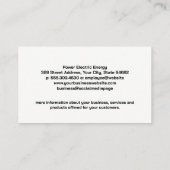 Elektrisches Logo | Zuhause Visitenkarte (Rückseite)