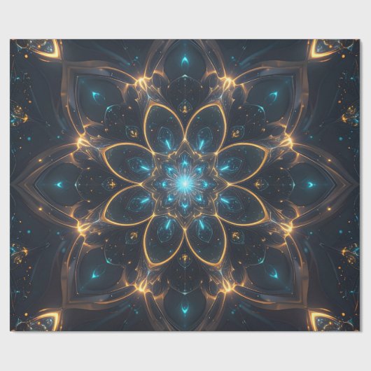 Elektrisches Mandala Wrapping Paper Geschenkpapier (Flach)