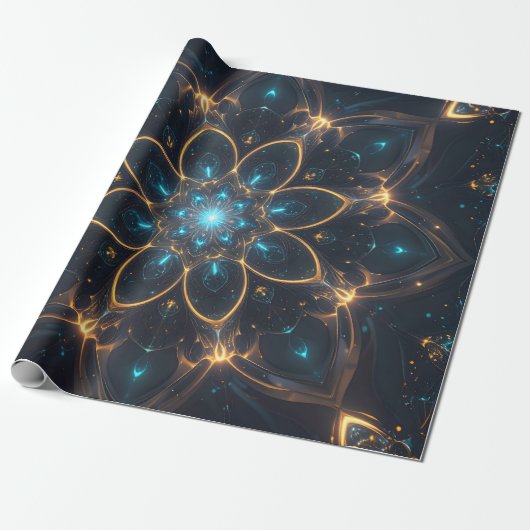 Elektrisches Mandala Wrapping Paper Geschenkpapier (Ungerollt)