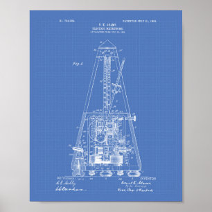 Elektrisches Metronom 1903 Patent Kunst Blaupause Poster