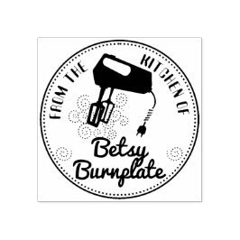 Elektrisches Mischbacken kulinarisch aus der Küche Gummistempel