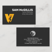 Elektrisches Monogramm V Visitenkarte (Vorne/Hinten)