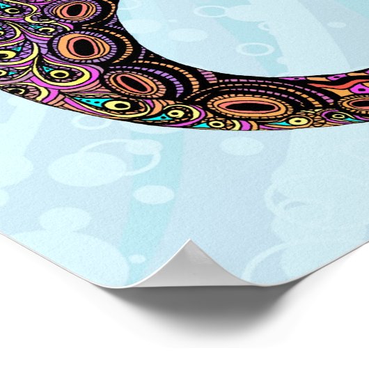 Elektrisches Octopus-Poster/Print Poster (Ecke)