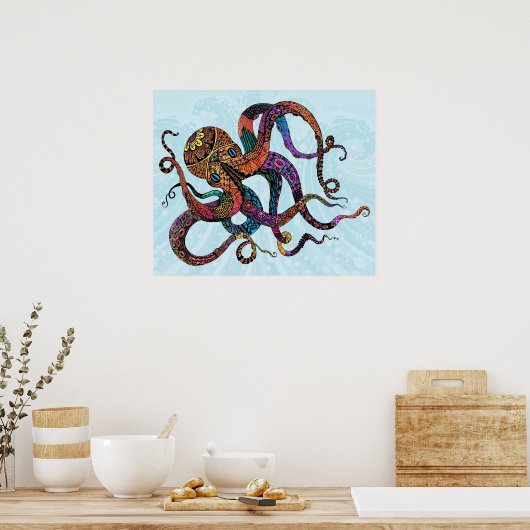 Elektrisches Octopus-Poster/Print Poster (Küche)