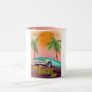 Elektrisches Oldtimer-Auto-Werbevideo Zweifarbige Tasse