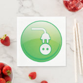 Elektrisches Plug-Symbol Napkins Serviette (Beispiel)