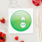 Elektrisches Plug-Symbol Napkins Serviette