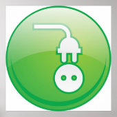 Elektrisches Plug-Symbol Poster (Vorne)