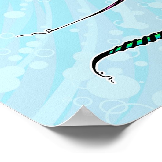 Elektrisches Quallen-Poster/Print Poster (Ecke)