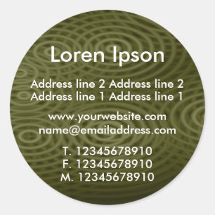 Elektrisches Regen grünes Bran Business / Profil Runder Aufkleber