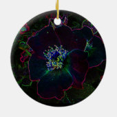 Elektrisches Rosen-Weihnachten Keramikornament (Hinten)